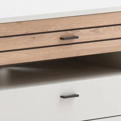 Wohnen Sideboards & Kommoden|Tv & Hifi-Möbel*TV Unterschrank in Lichtgrau mit Wildeiche - Ballina