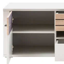 Wohnen Sideboards & Kommoden|Tv & Hifi-Möbel*TV Unterschrank in Lichtgrau mit Wildeiche - Ballina