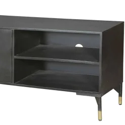 Wohnen Tv & Hifi-Möbel|Tv & Hifi-Möbel*TV Unterschrank in Schwarz mit Messing - Alkatar