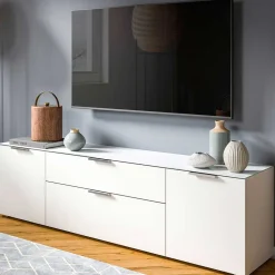 Wohnen TV Unterschrank in Weiß - Intiatos