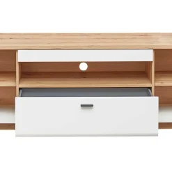 Wohnen Tv & Hifi-Möbel|Tv & Hifi-Möbel*TV Unterschrank in Weiß und Wildeiche NB - Niam