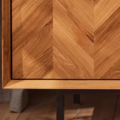 Wohnen Tv & Hifi-Möbel|Tv & Hifi-Möbel*TV Unterschrank mit Fischgrät Design Türen - Kerfa