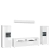 Wohnen Wohnzimmerschränke*TV Wohnkombination hochglänzend in Weiß - Gomata (vierteilig)