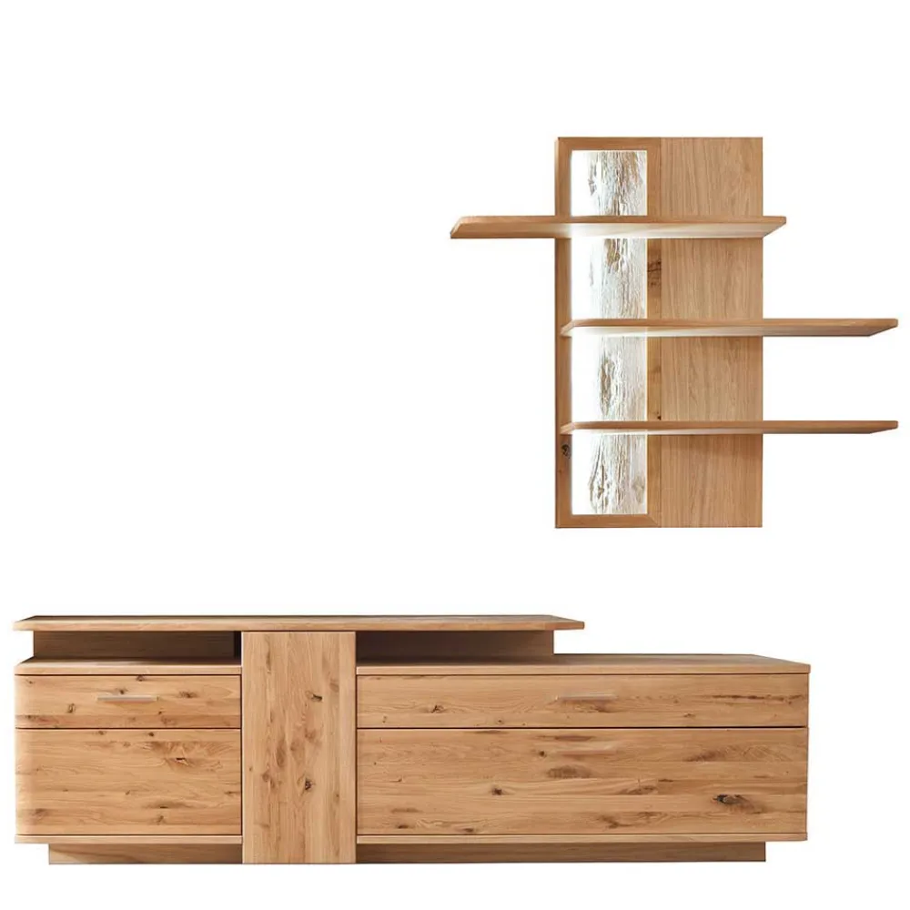 Wohnen TV Wohnkombination in Eiche - Crokas (zweiteilig)