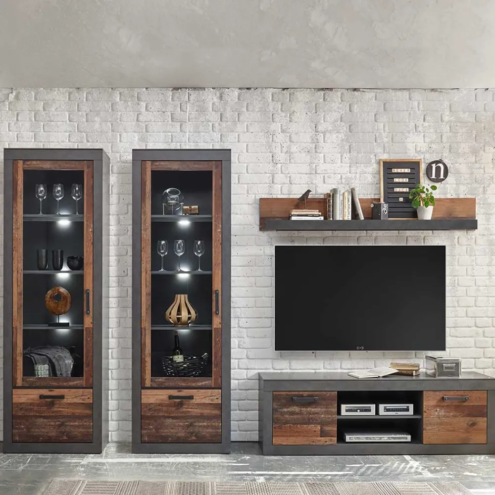 Wohnen TV Wohnmöbel Kombi - Timuras (vierteilig)