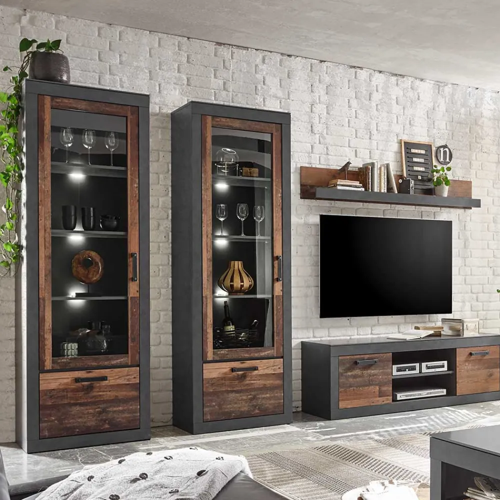 Wohnen TV Wohnmöbel Kombi - Timuras (vierteilig)