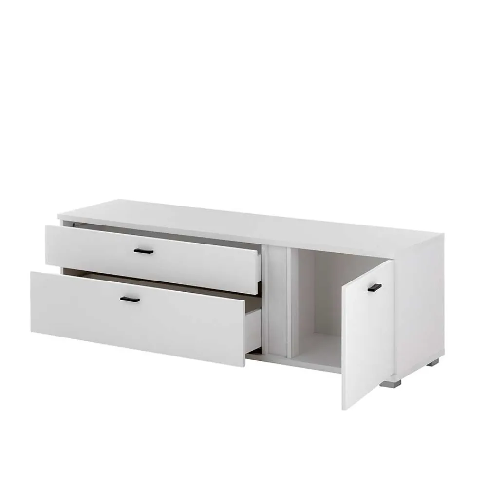 Wohnen TV Wohnwand beleuchtet Möbelset - Tirol (dreiteilig)