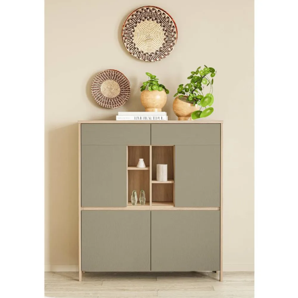 Wohnen TV Wohnwand in Eukalyptus und Eiche Optik - Promo (dreiteilig)