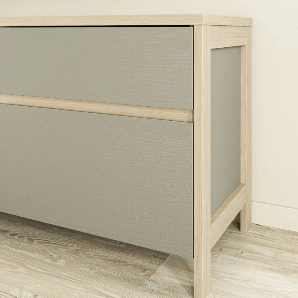 Wohnen TV Wohnwand in Eukalyptus und Eiche Optik - Promo (dreiteilig)