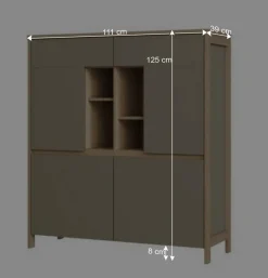 Wohnen TV Wohnwand in Eukalyptus und Eiche Optik - Promo (dreiteilig)