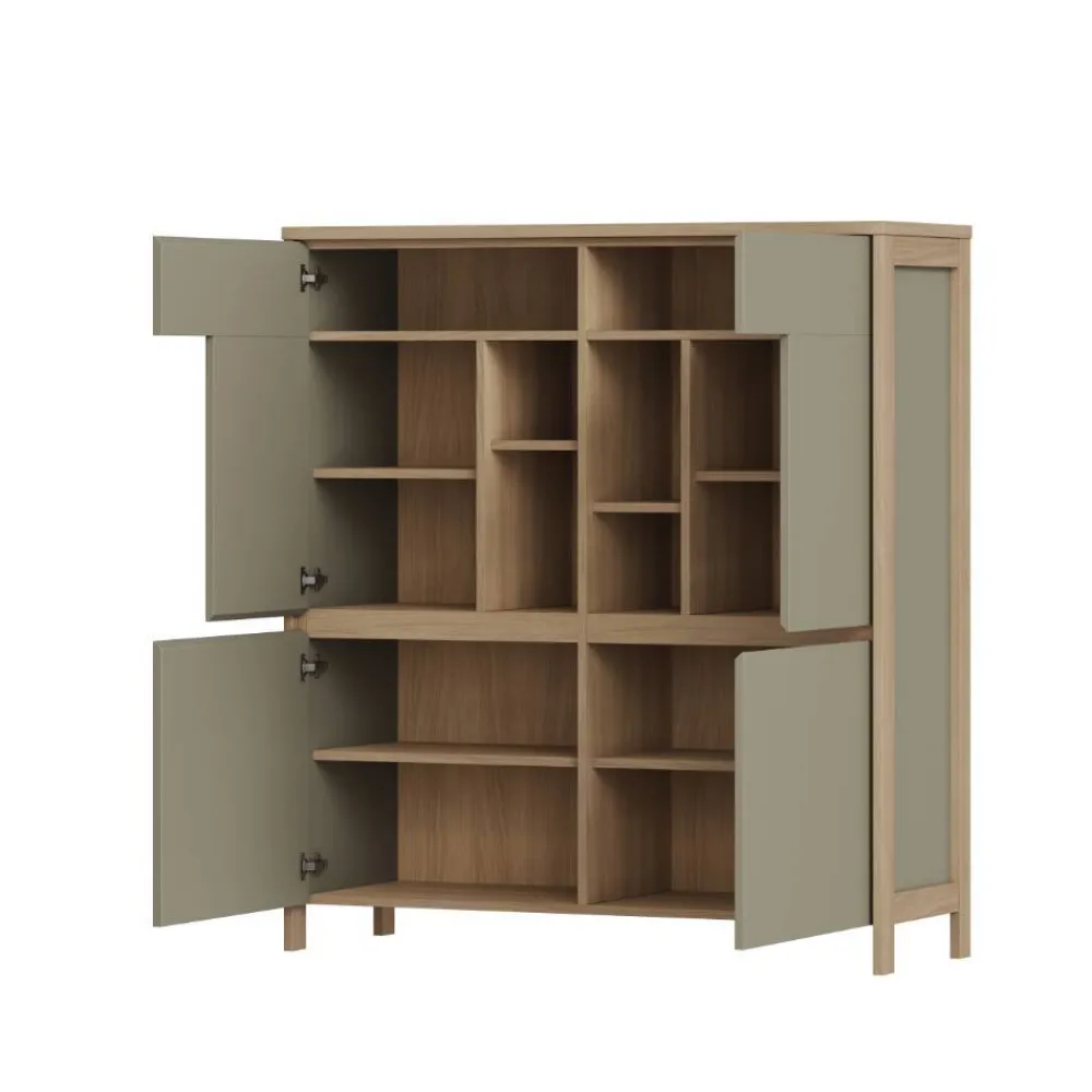 Wohnen TV Wohnwand in Eukalyptus und Eiche Optik - Promo (dreiteilig)