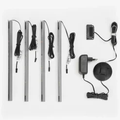 Wohnen TV Wohnwand in Hellgrau & Zinneiche - Lioscas (fünfteilig)