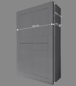 Wohnen TV Wohnwand in Hochglanz Weiß - Sogno (dreiteilig)