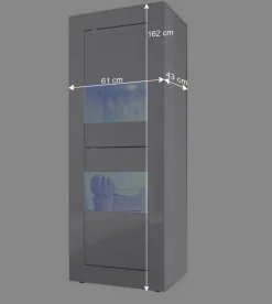 Wohnen TV Wohnwand in Hochglanz Weiß - Sogno (dreiteilig)