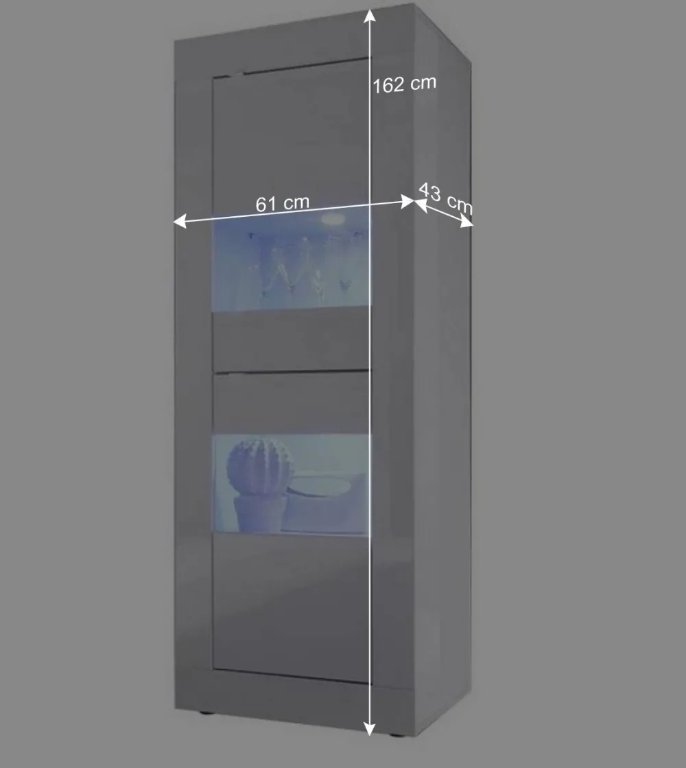 Wohnen TV Wohnwand in Hochglanz Weiß - Sogno (dreiteilig)