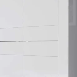 Wohnen TV Wohnwand in Hochglanz Weiß - Sogno (dreiteilig)