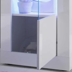 Wohnen TV Wohnwand in Hochglanz Weiß - Sogno (dreiteilig)