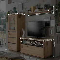 Wohnen Wohnwände|Wohnwand*TV Wohnwand in modernem Design - Embleys (dreiteilig)