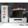 Wohnen Wohnwände|Wohnwand*TV Wohnwand in Weiß & Dekor Wildeiche - Caldri (dreiteilig)