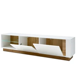 Wohnen TV Wohnwand in Weiß & Wildeiche - Myrda (vierteilig)