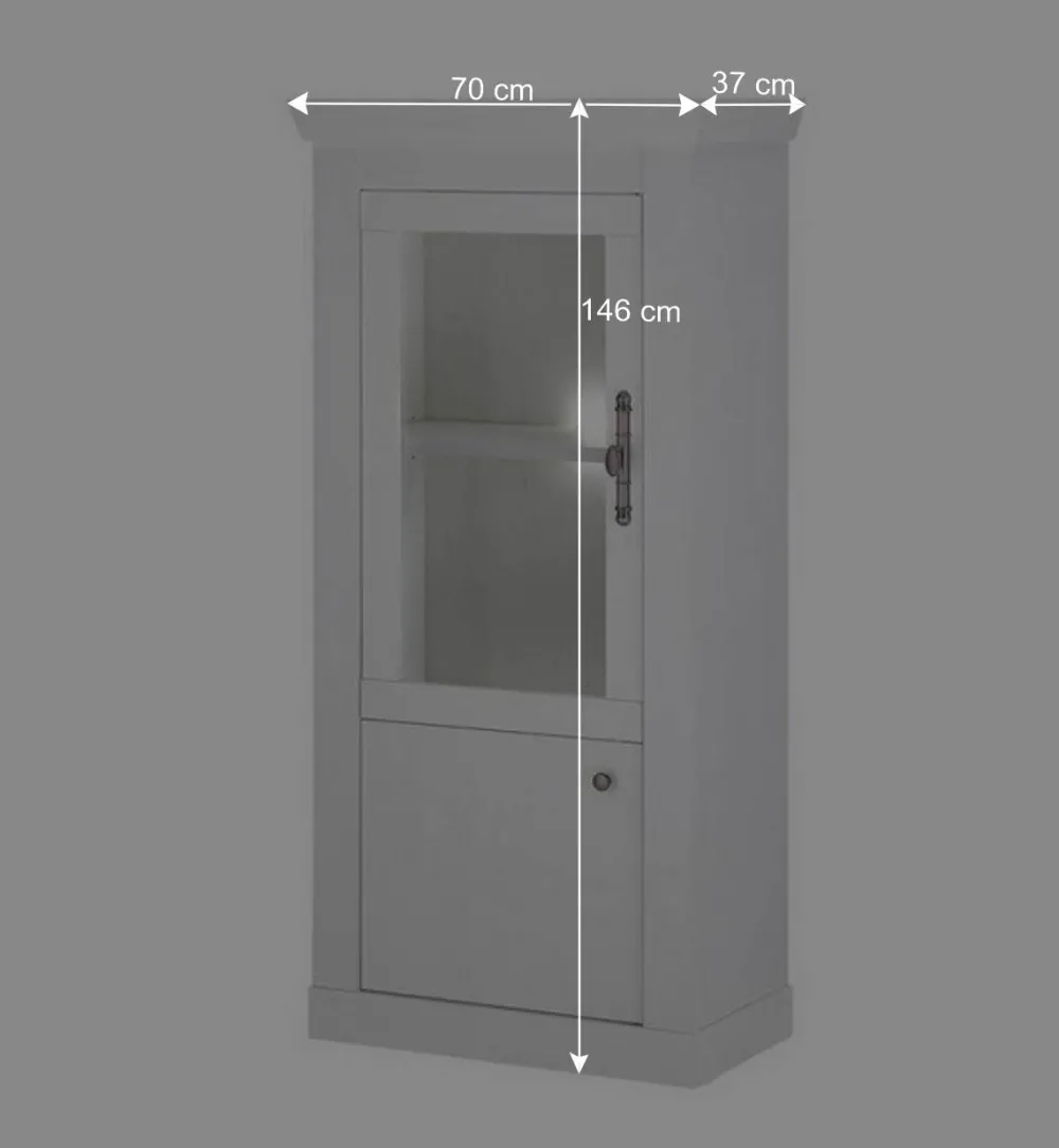 Wohnen TV Wohnwand in weißer Holzoptik Pinie - Liancos (vierteilig)