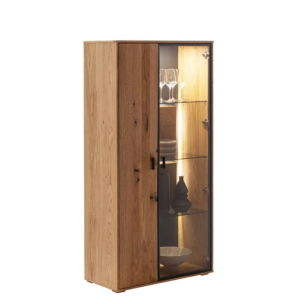 Wohnen TV Wohnwand in Wildeiche teilmassiv - Drinidad (dreiteilig)