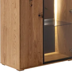 Wohnen TV Wohnwand in Wildeiche teilmassiv - Drinidad (dreiteilig)