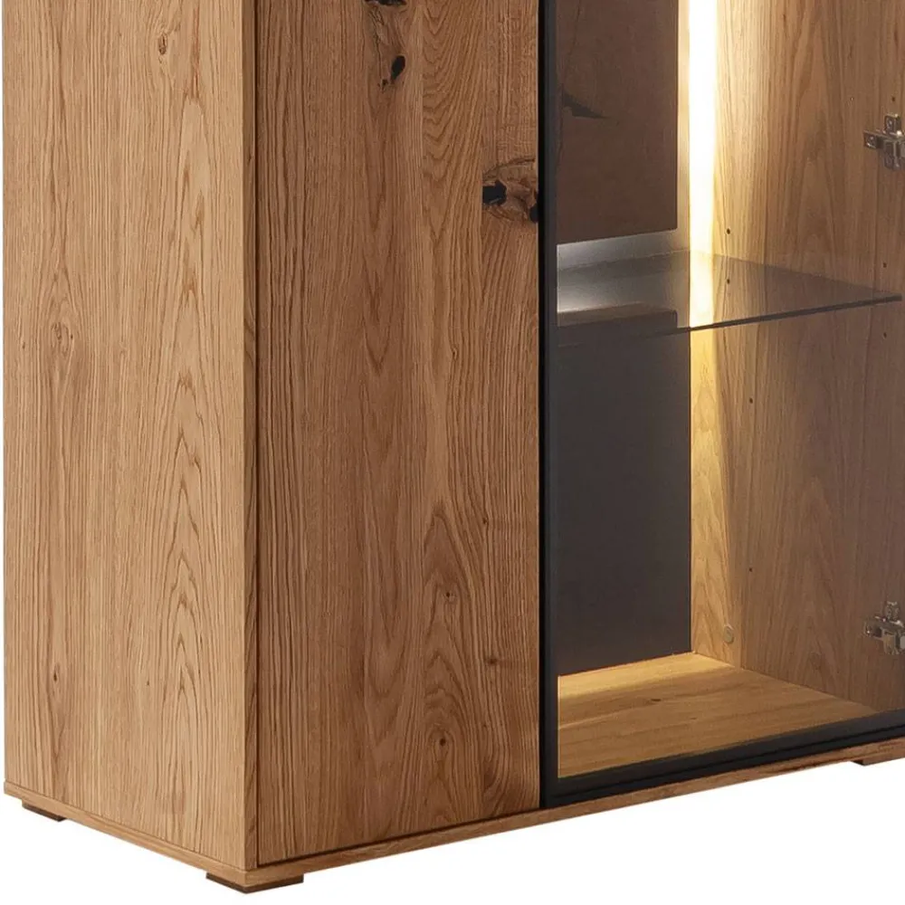 Wohnen TV Wohnwand in Wildeiche teilmassiv - Drinidad (dreiteilig)