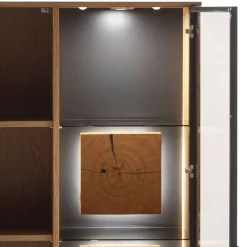 Wohnen TV Wohnwand in Wildeiche teilmassiv - Drinidad (dreiteilig)