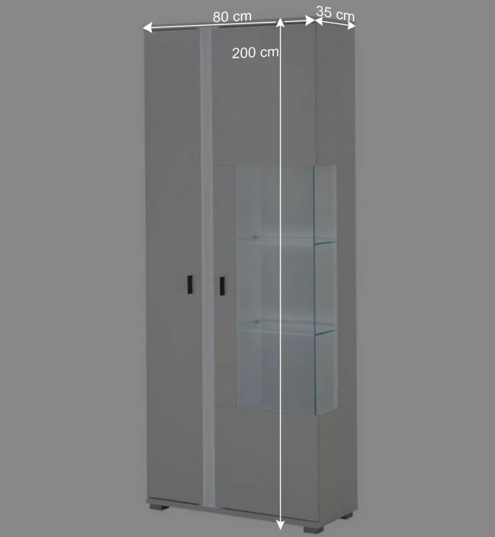 Wohnen TV Wohnwand Kombi mit Licht - Tirol (dreiteilig)