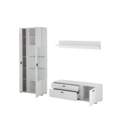 Wohnen TV Wohnwand Kombi mit Licht - Tirol (dreiteilig)