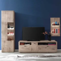 Wohnen TV Wohnwand Kombination Set - Comrinaca (dreiteilig)