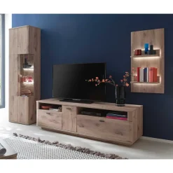Wohnen TV Wohnwand Kombination Set - Comrinaca (dreiteilig)