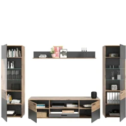 Wohnen TV Wohnwand Möbel Kombination - Lucios (vierteilig)