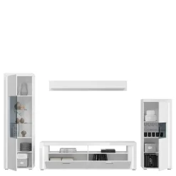 Wohnen Wohnwände|Wohnwand*TV Wohnwand Möbel mit LED Set - Gomata (vierteilig)