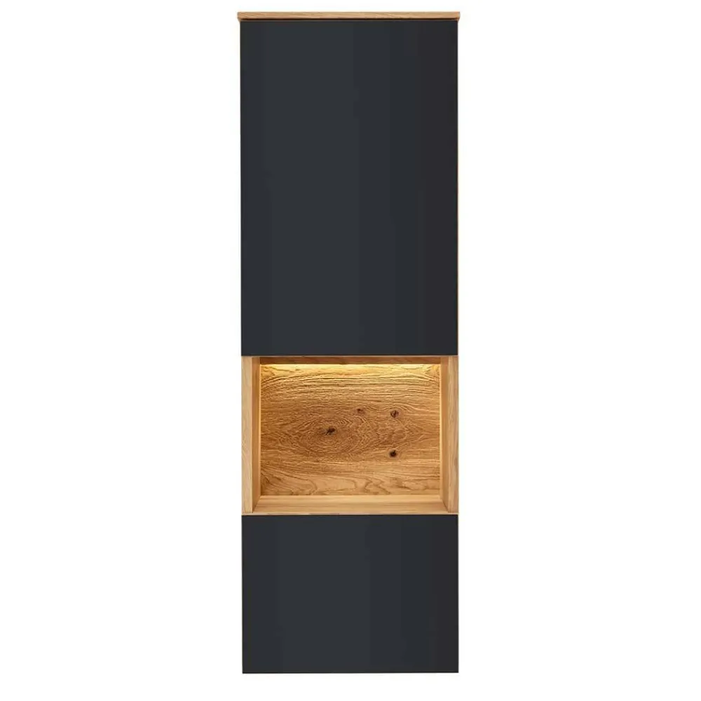 Wohnen Schwarze Möbel|Wohnzimmerschränke*TV Wohnwand Möbelset 194 cm breit - Viligrana (dreiteilig)