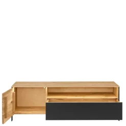 Wohnen Schwarze Möbel|Wohnzimmerschränke*TV Wohnwand Möbelset 194 cm breit - Viligrana (dreiteilig)