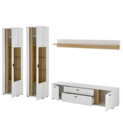 Wohnen TV Wohnwand mit Licht Möbelset - Racelyn (vierteilig)