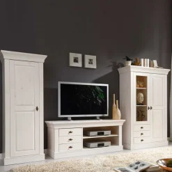 Wohnen TV Wohnwand Satumare aus Kiefer teilmassiv (dreiteilig)