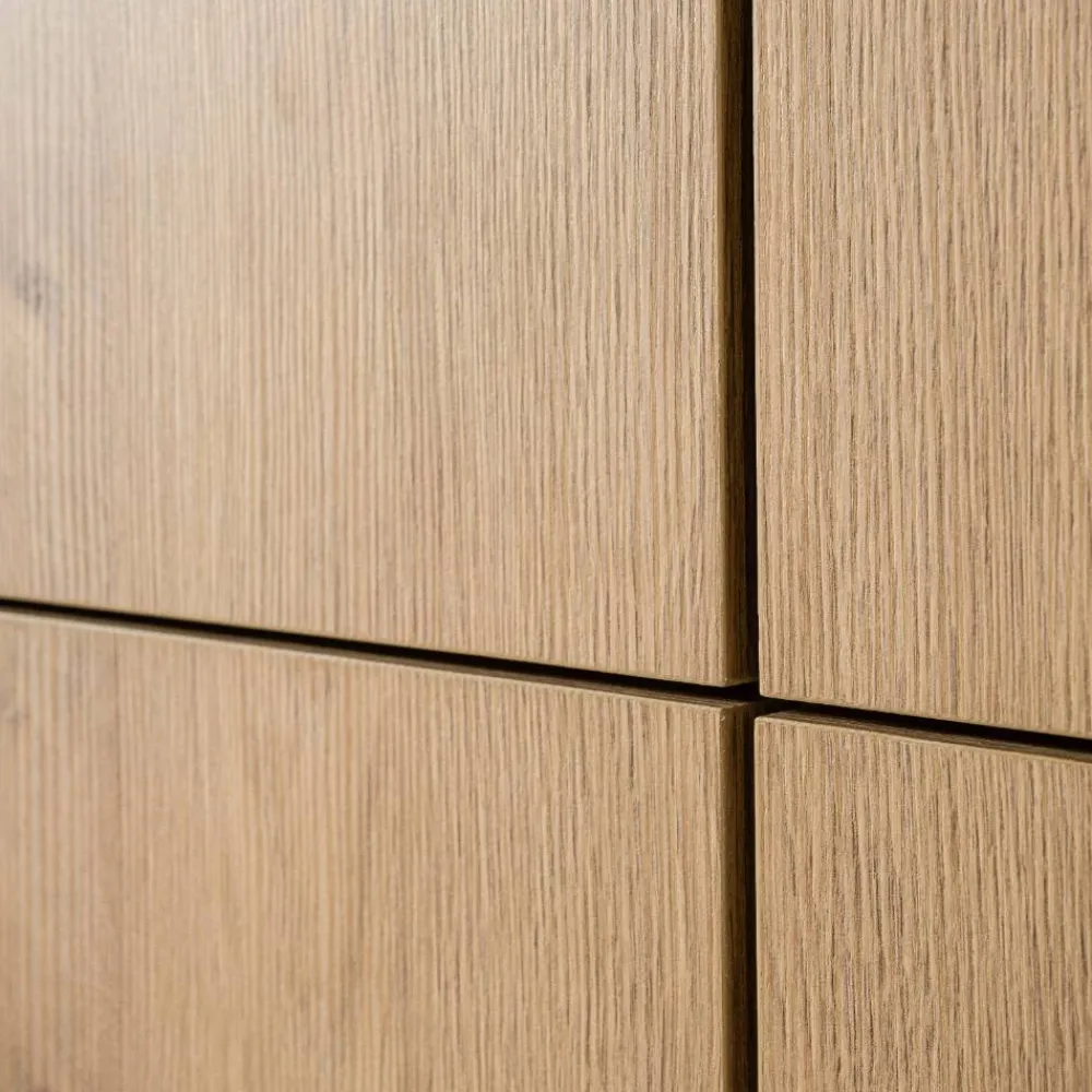 Wohnen Wohnzimmerschränke*TV Wohnwand Set in Eiche Stone - Jaskin (dreiteilig)