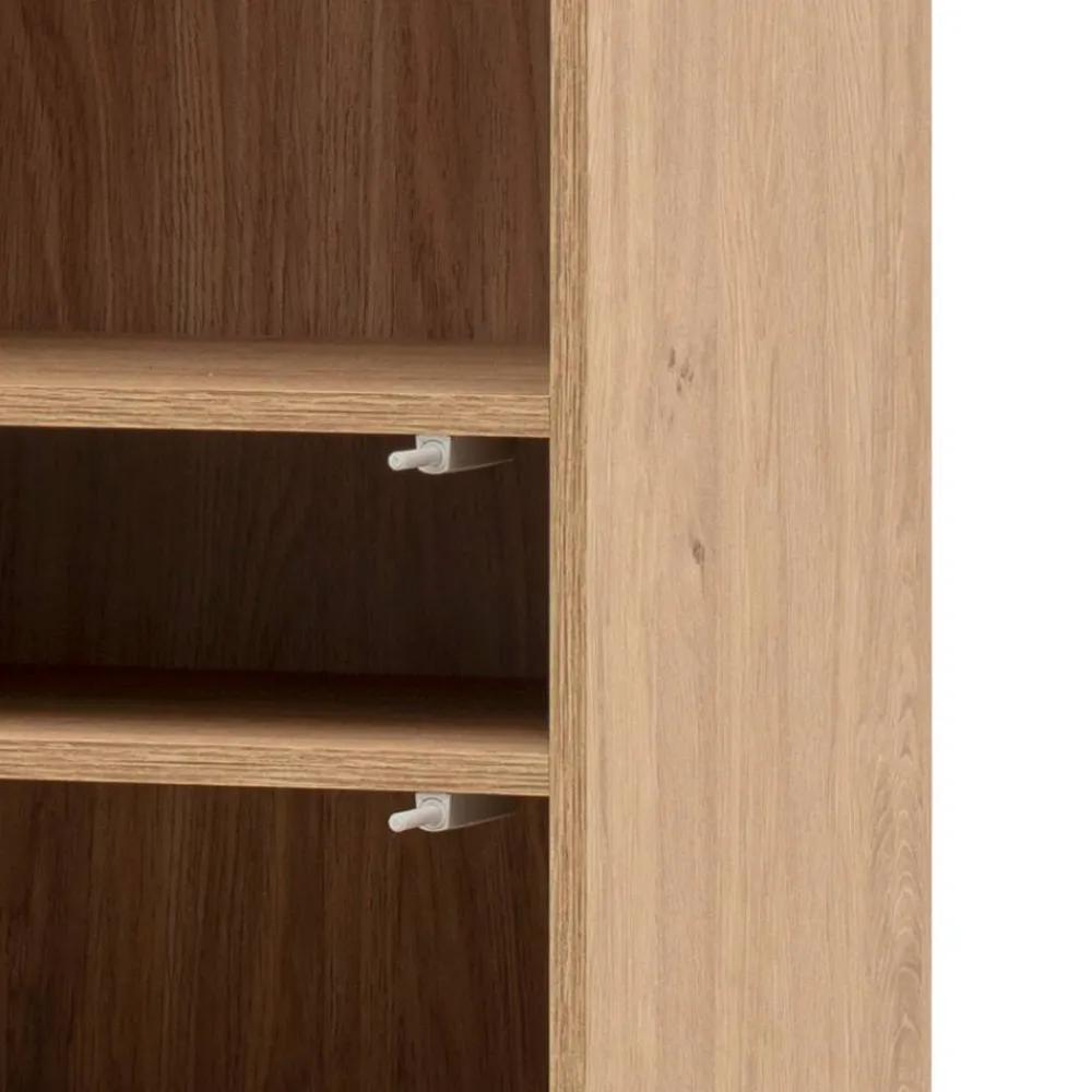 Wohnen Wohnzimmerschränke*TV Wohnwand Set in Eiche Stone - Jaskin (dreiteilig)