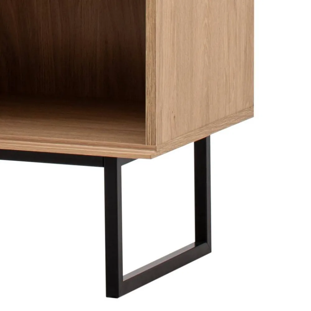 Wohnen Wohnzimmerschränke*TV Wohnwand Set in Eiche Stone - Jaskin (dreiteilig)