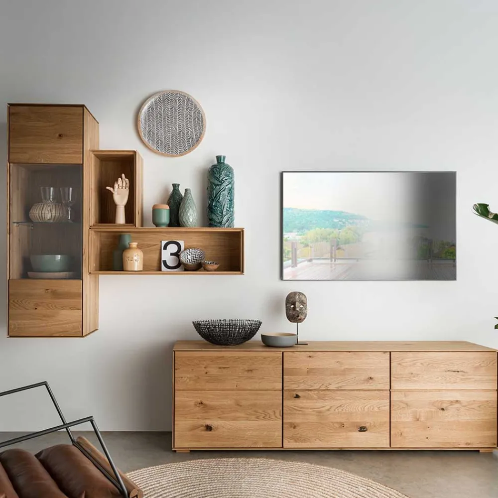 Wohnen Wohnwände|Wohnwand*TV Wohnwand Set massiv - Sinta (vierteilig)