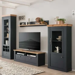 Wohnen TV Wohnwandmöbel 297 cm breit - Lionel (vierteilig)