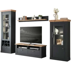 Wohnen TV Wohnwandmöbel 297 cm breit - Lionel (vierteilig)