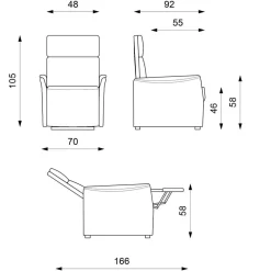 Wohnen Sessel & Hocker|Sessel*TV Wohnzimmersessel in Anthrazit - Zalona