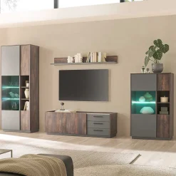 Wohnen TV Wohwand Kombination modern - Mundo (vierteilig)