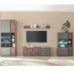 Wohnen TV Wohwand Kombination modern - Mundo (vierteilig)