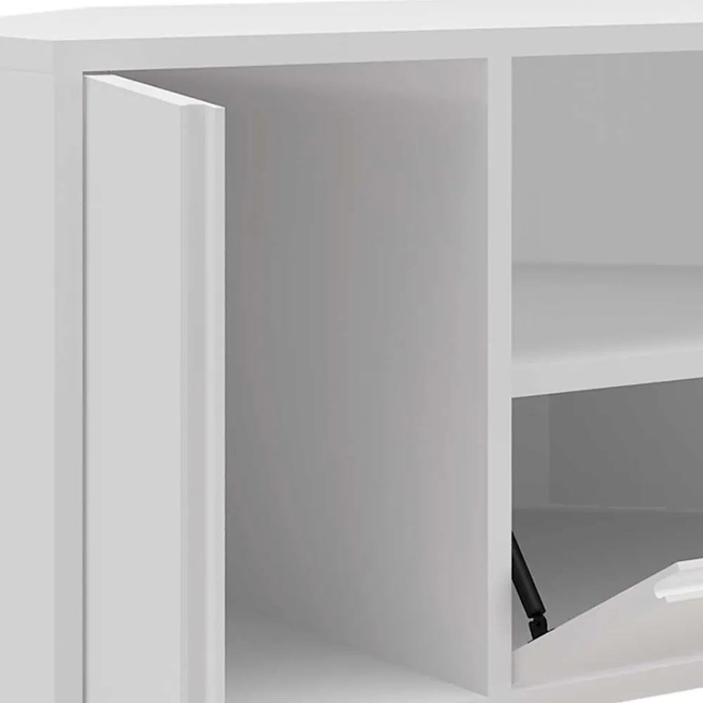 Wohnen Skandinavische Möbel|Sideboards & Kommoden*TV-Board für die Ecke in Weiß & Gold - Patinca