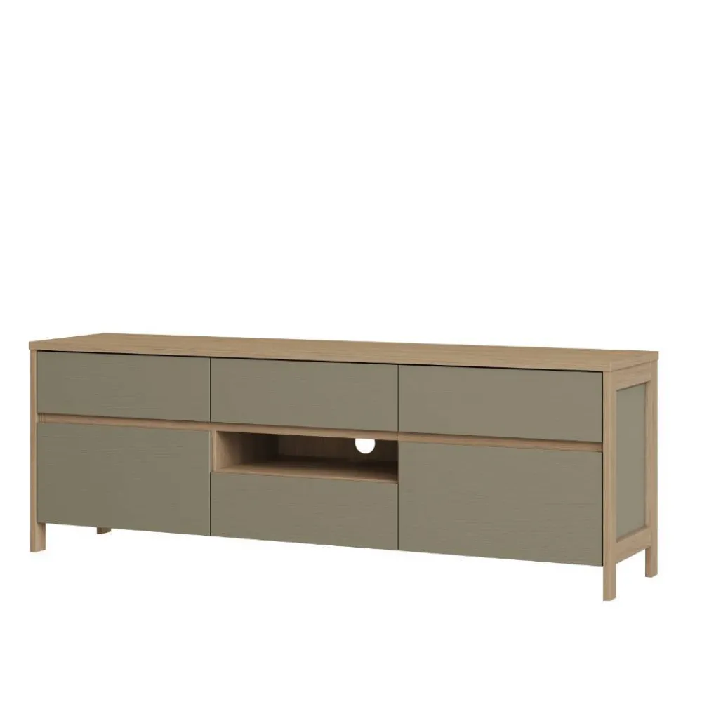 Wohnen TV-Board in Eukalyptus und Eiche Optik - Promo